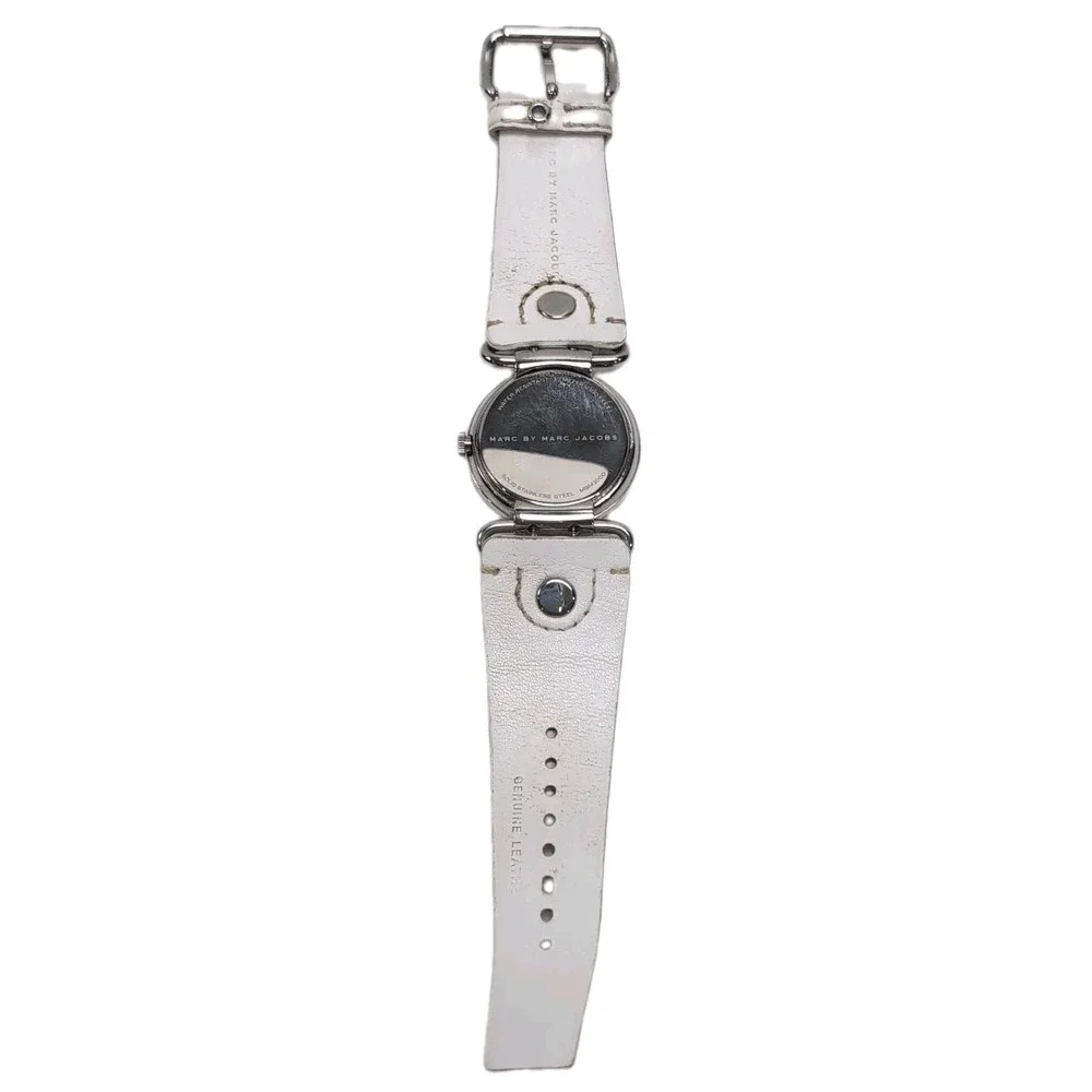 Marc by Marc Jacobs Molly Watch MBM1000 White Leather Strap w/ Box & Booklet